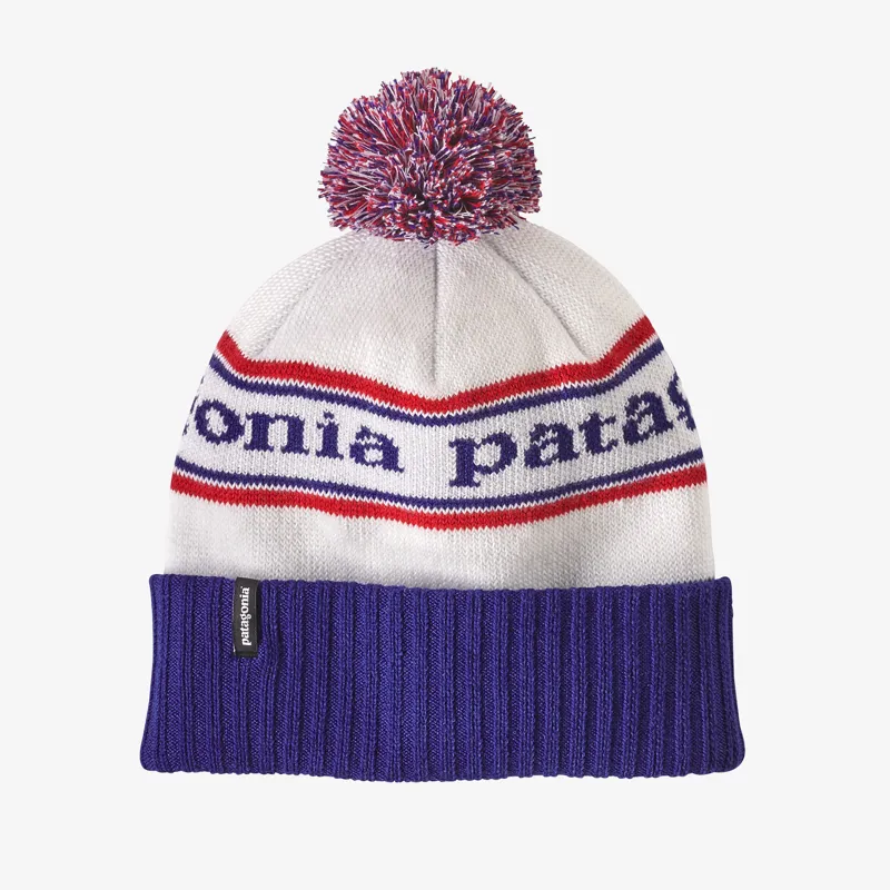 Patagonia Powder Town Beanie Park Stripe Viking Blue