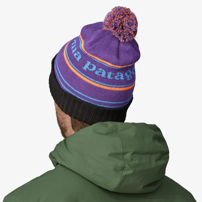 Patagonia Powder Town Beanie - Park Stripe Purple-2