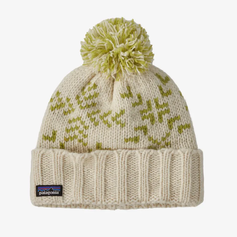 Patagonia Snowbelle Beanie Everygreen Flakes Birch White