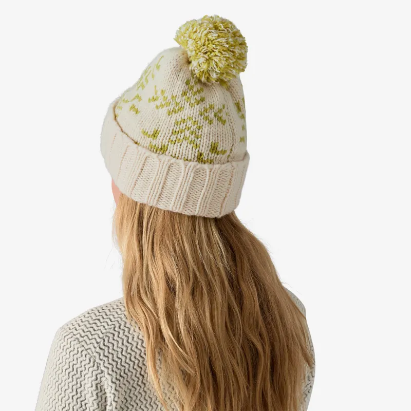 Patagonia Snowbelle Beanie Everygreen Flakes Birch White-2