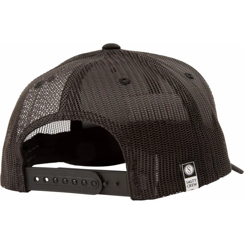 Salty Crew Pinnacle 2 Retro Trucker Cap In Black-1