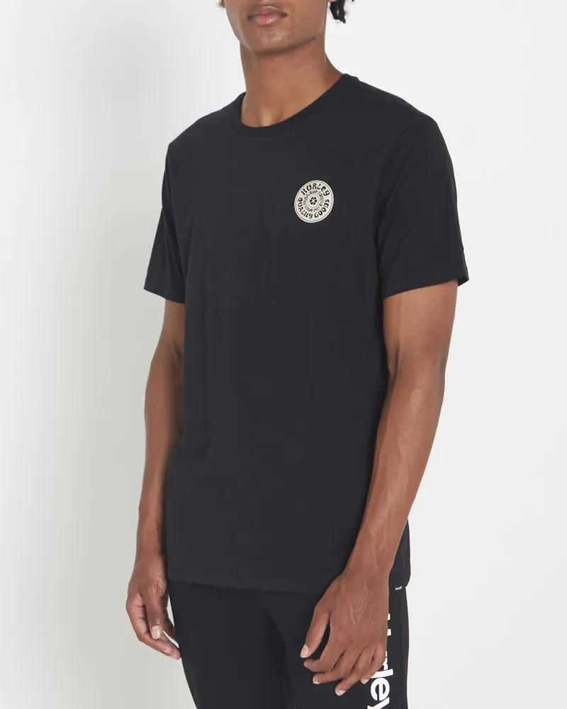 Hurley Everyday Power Flower Short Sleeve Tee in Black-2