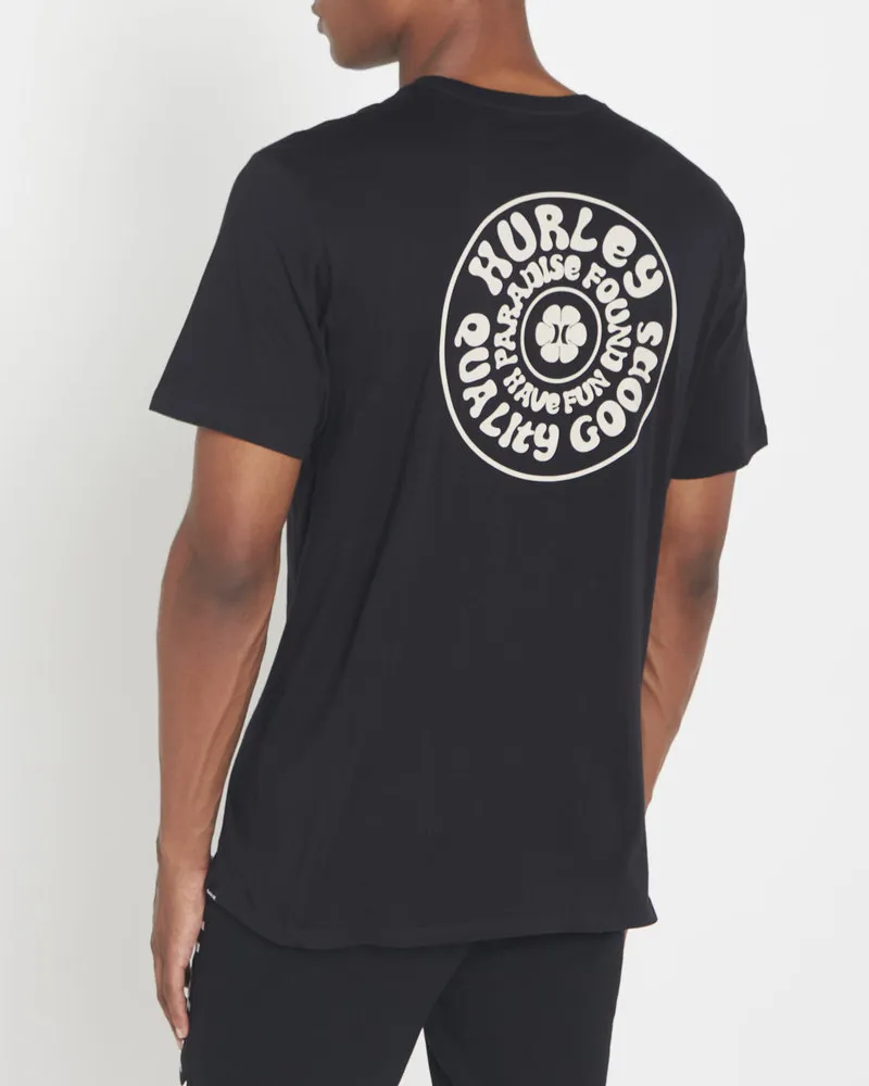 Hurley Everyday Power Flower Short Sleeve Tee in Black-3