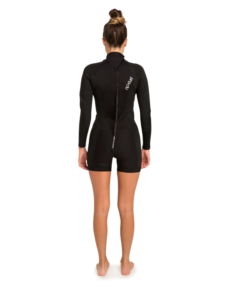 Rip Curl Womens Dawn Patrol 2/2 Long Sleeve Spring Suit in Black-2