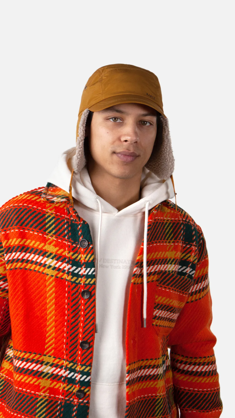 Barts Boise Cap Ochre - Mens Yellow Trapper Hat-3