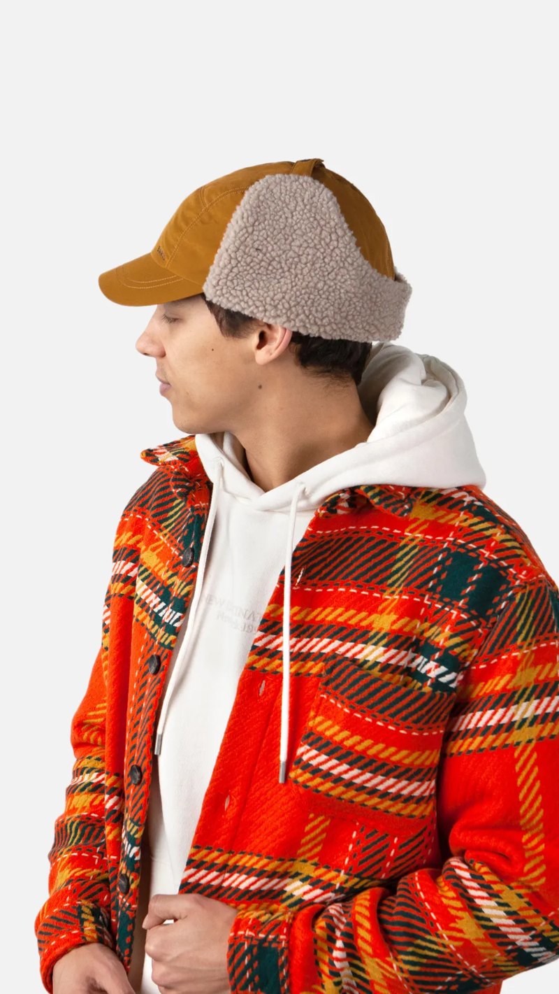 Barts Boise Cap Ochre - Mens Yellow Trapper Hat-4