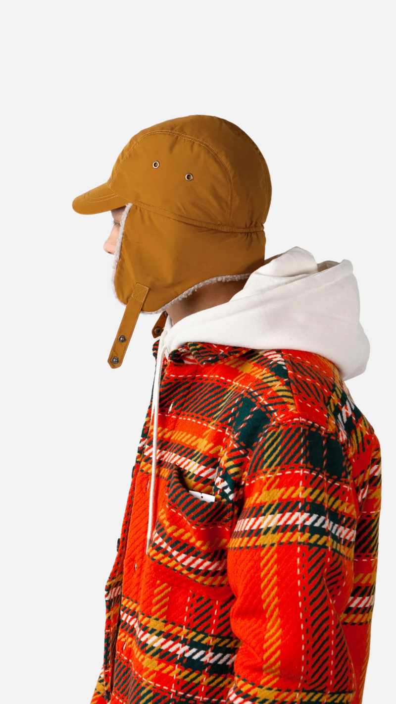Barts Boise Cap Ochre - Mens Yellow Trapper Hat-5