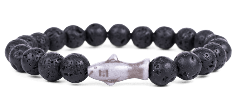 Fahlo Lava Stone Bracelet - Shark