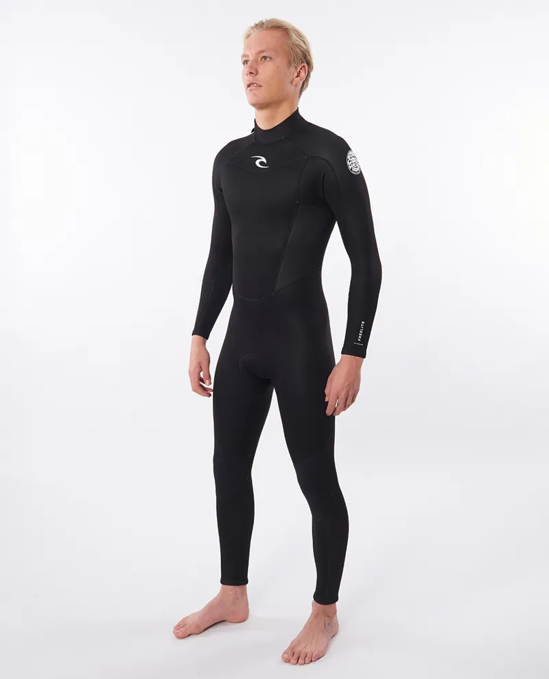 Rip Curl Freelite 3/2mm Flat Lock Back Zip Wetsuit in Black