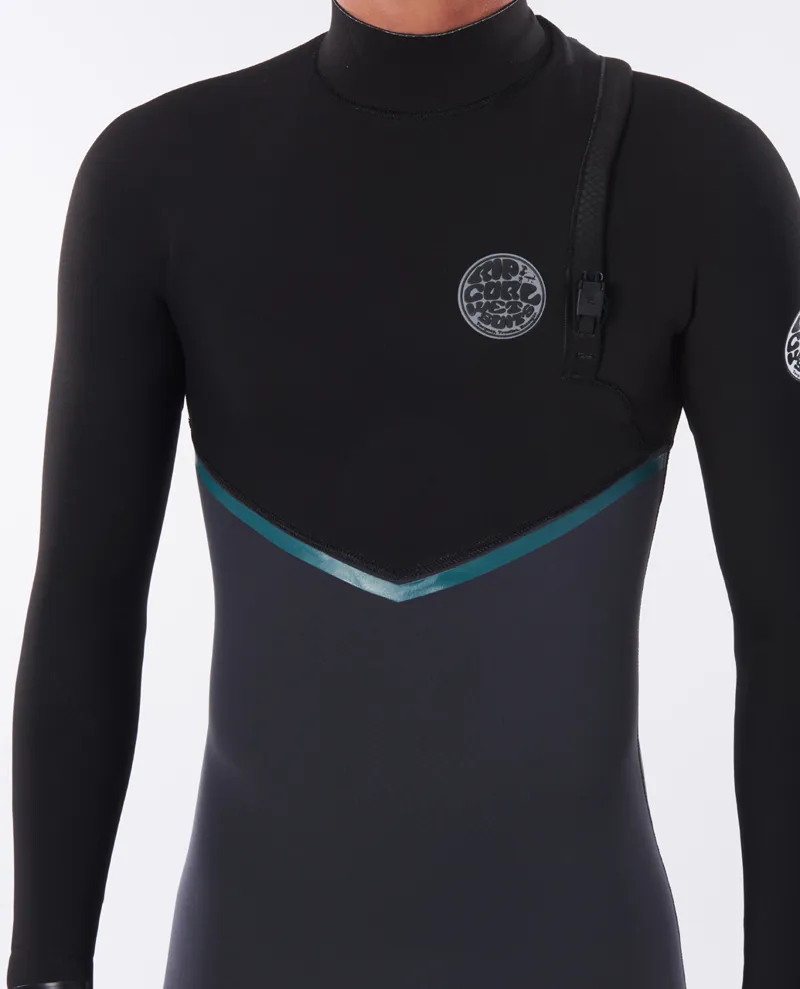 Rip Curl E Bomb 3/2 Zip Free Wetsuit Charcoal Grey-3