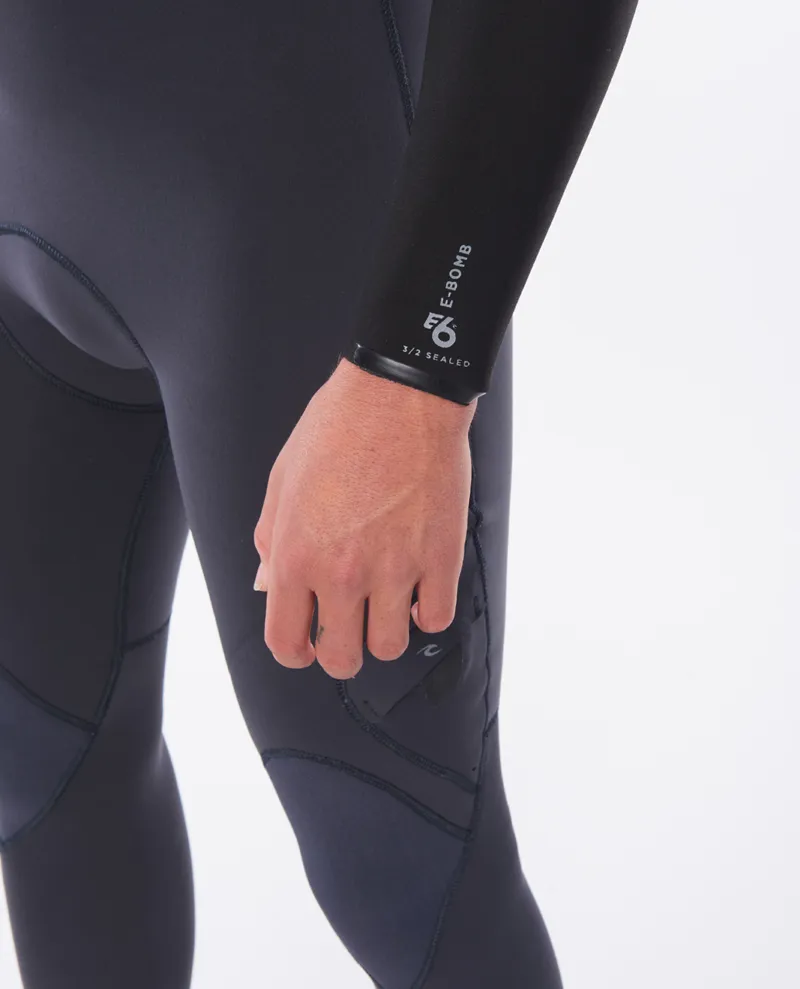 Rip Curl E Bomb 3/2 Zip Free Wetsuit Charcoal Grey-4