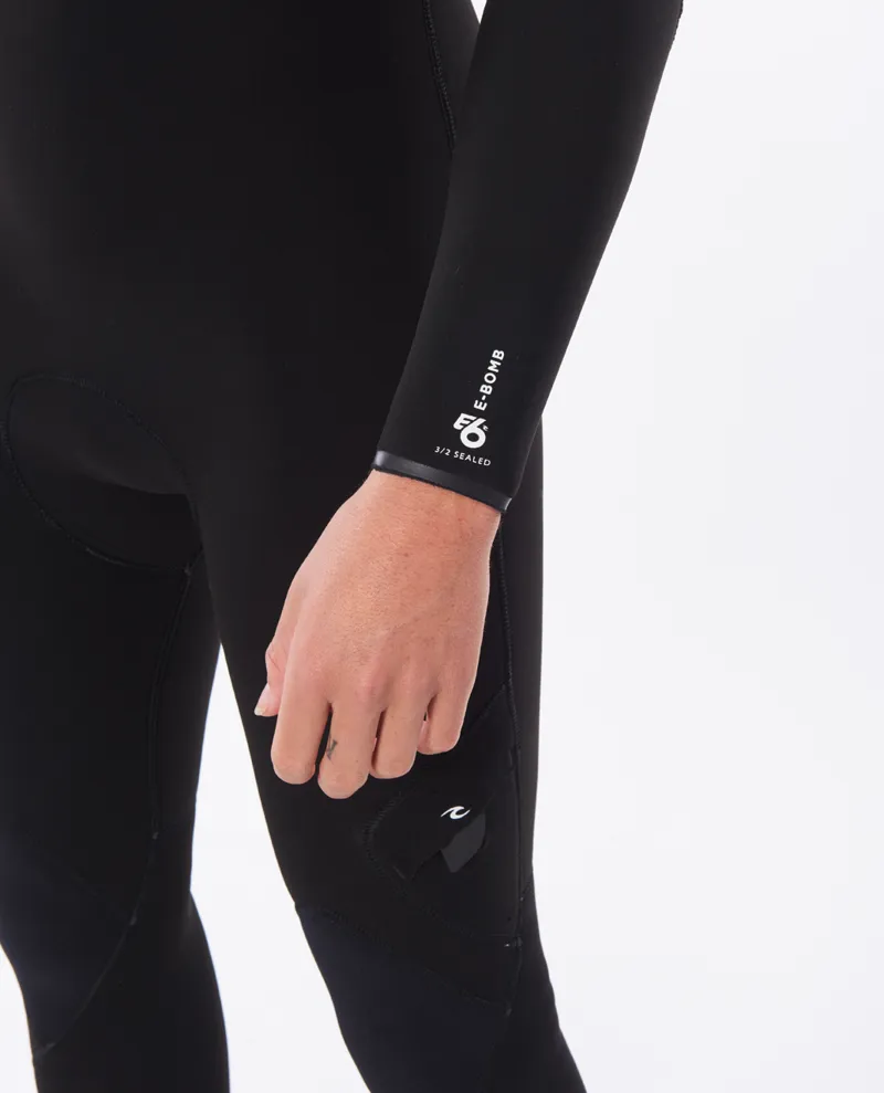 Rip Curl E Bomb 3/2 Zip Free Wetsuit Black-5