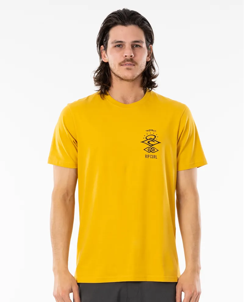 Rip Curl Search Essential Tee in Mustard