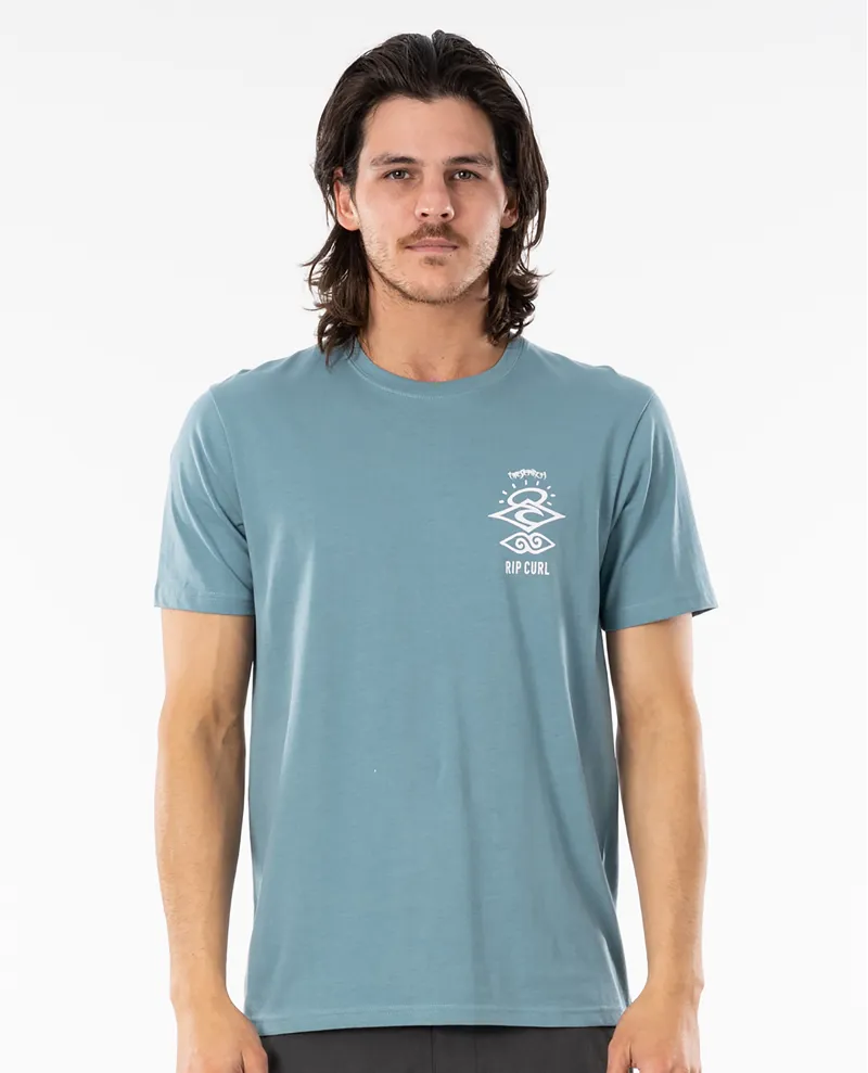 Rip Curl Search Essential Tee in Mid Blue