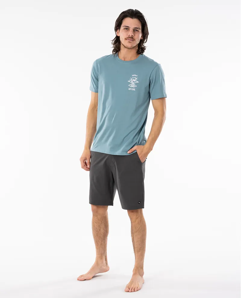 Rip Curl Search Essential Tee in Mid Blue-2