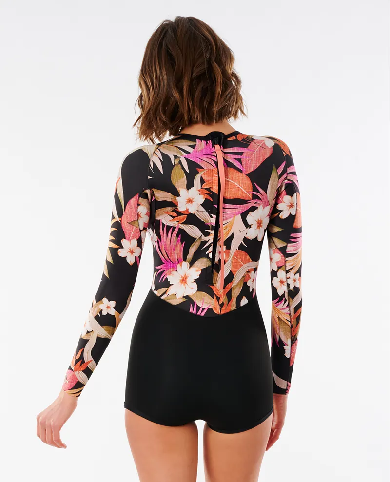 Rip Curl G Bomb Long Sleeve Boyleg Springsuit in Pink-1