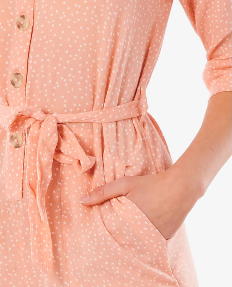 Rip Curl Tallows Spot Romper in Coral-4