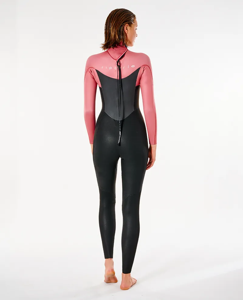 Rip Curl Womens Omega 3/2mm Back Zip Wetsuit in Dusty Rose-1
