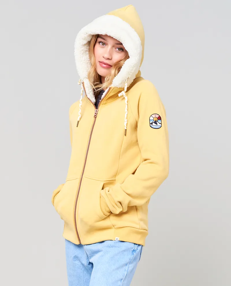 Rip Curl Nova Zip Hoodie Fleece Gold-6