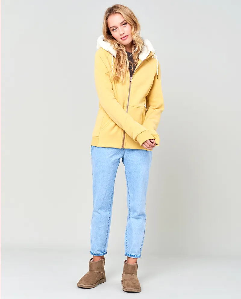 Rip Curl Nova Zip Hoodie Fleece Gold-4