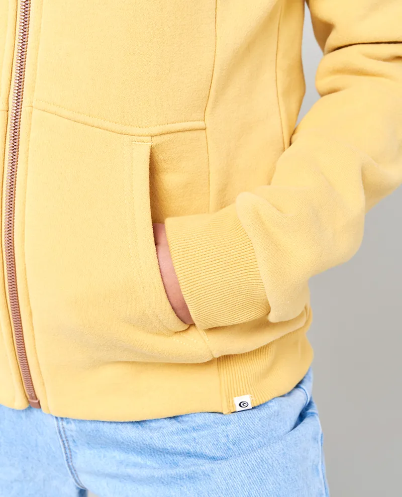 Rip Curl Nova Zip Hoodie Fleece Gold-1