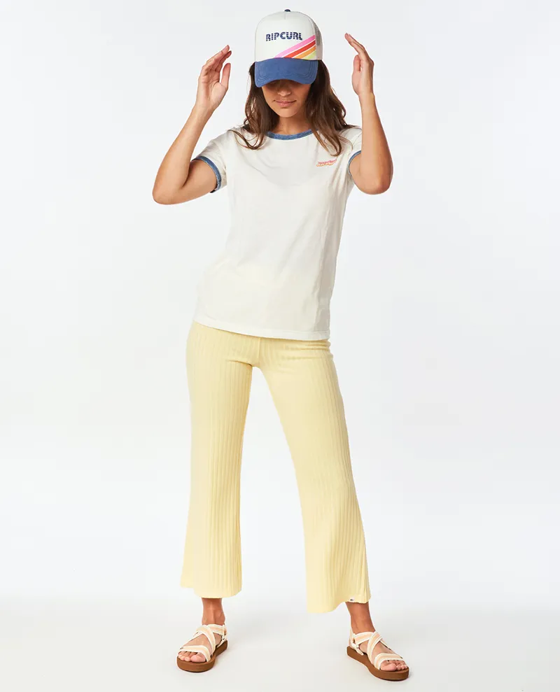 Ripcurl Surf Revival Ringer Tee in Bone-5