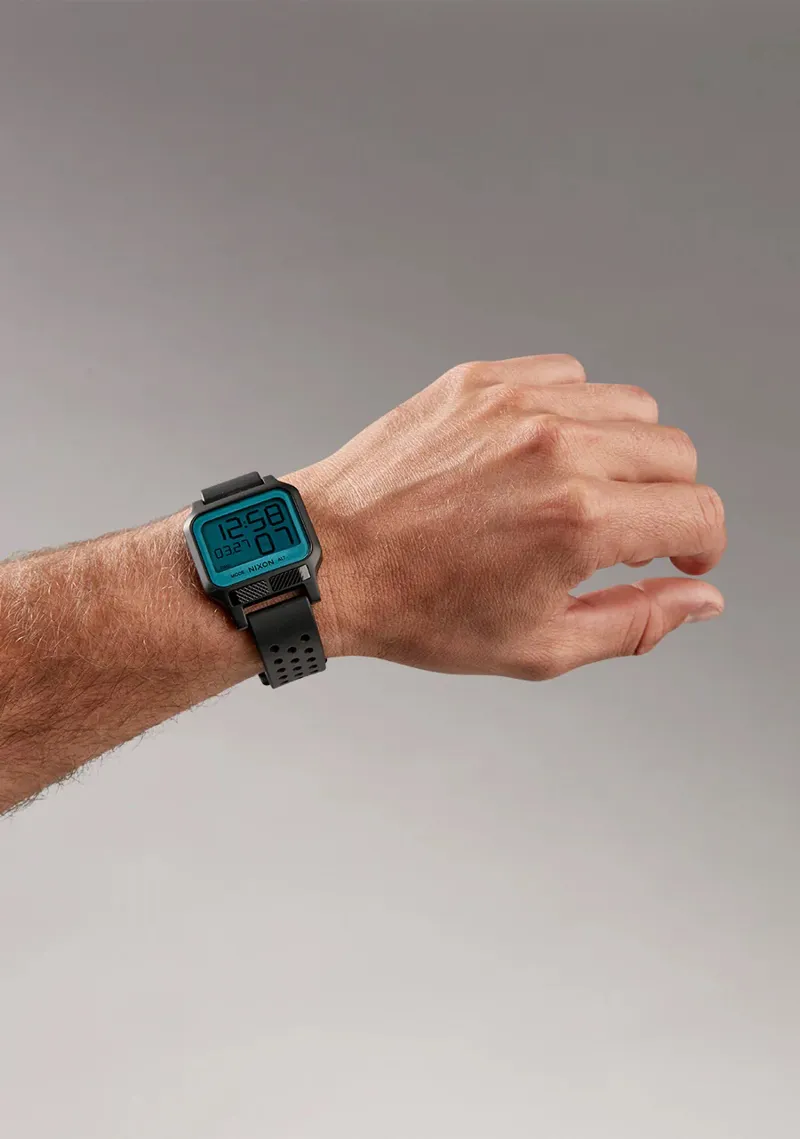 Nixon Heat Black / Aqua Positive-5