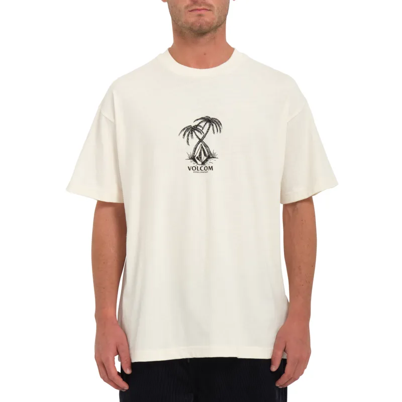 Volcom Crosspalm Loose Short Sleeve T-Shirt Dirty White-1