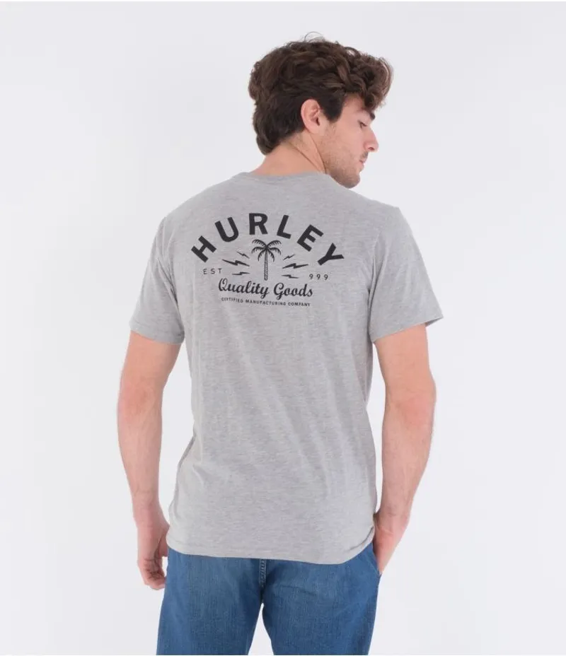 Hurley Quality Goods Tee in Dark Heather Grey-4
