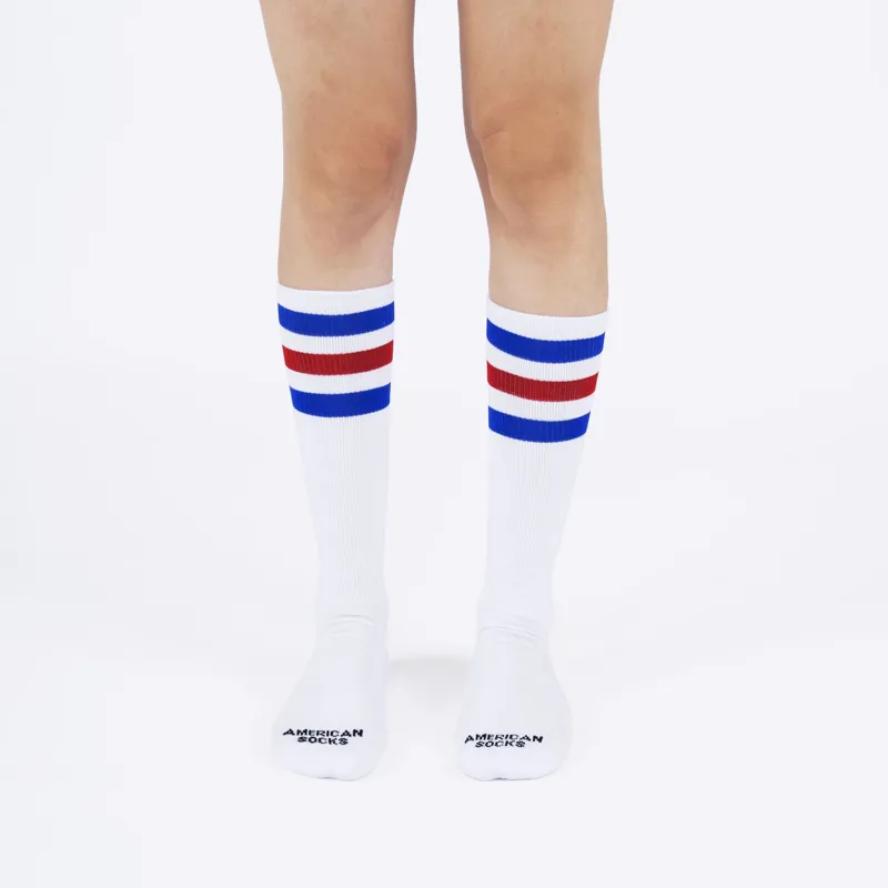 American Socks American Pride Knee High White Stripe-2