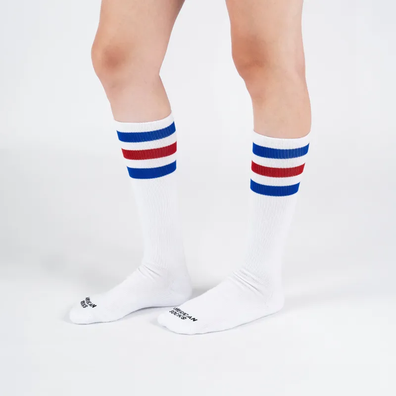 American Socks American Pride Knee High White Stripe-1