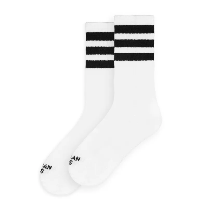American Socks Old School II Mid High Socks White