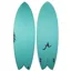 Aloha Keel Twin Fish Surfboard Aqua PU 6'2 FCS II