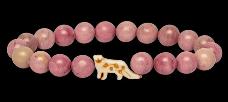 Fahlo Wildflower Pink Snow Leopard Bracelet 
