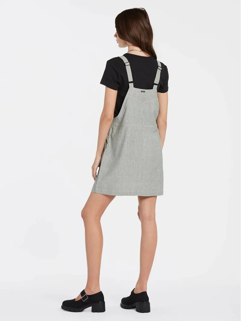 Volcom Sunday Strut Dress in Black White-1