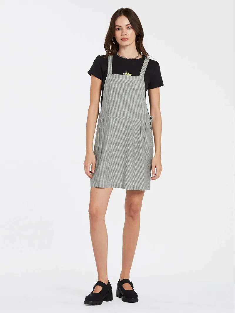 Volcom Sunday Strut Dress in Black White