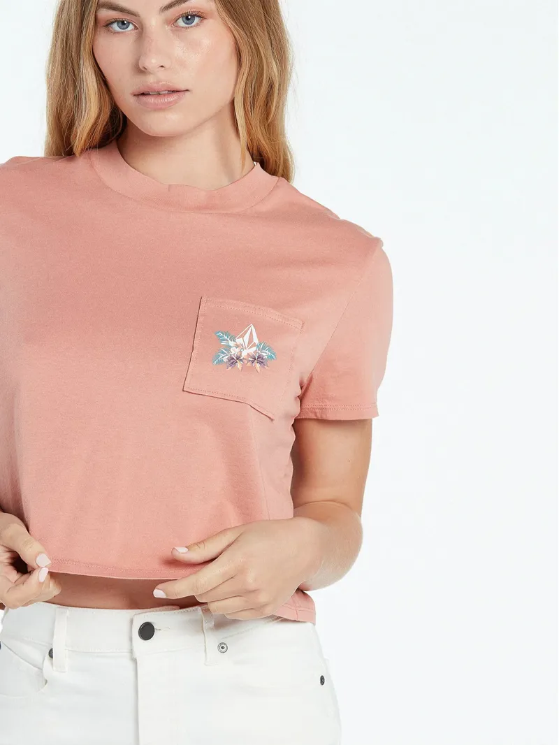 Volcom Pocket Dial Tee in Light Mauve-1