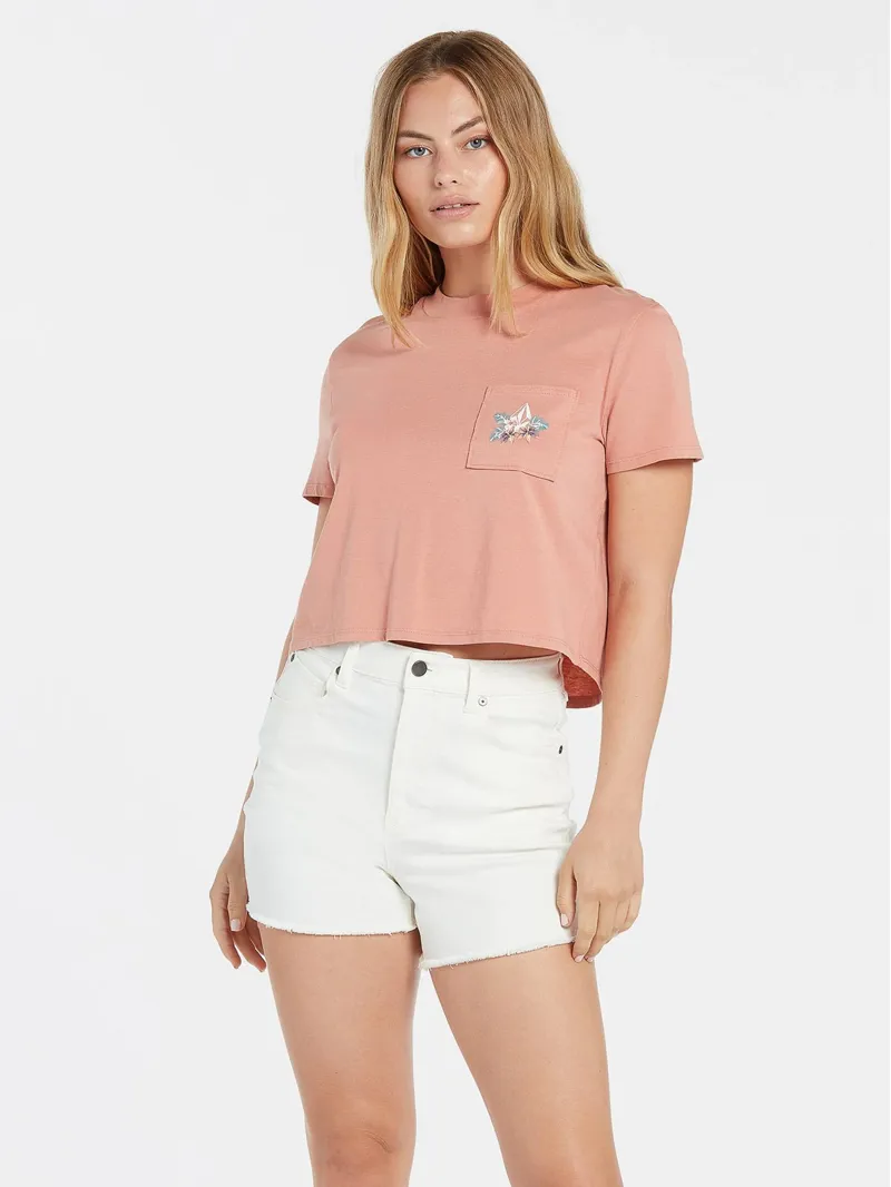 Volcom Pocket Dial Tee in Light Mauve