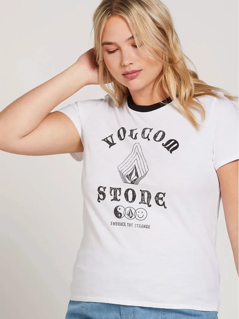 Volcom Stoked On Stone Short Sleeve T-Shirt White 2020-3