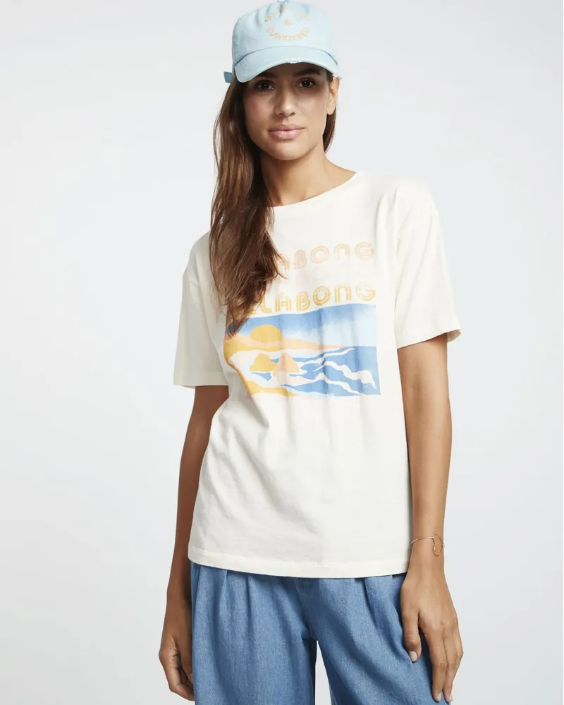 Billabong Coast Line Tee Short Sleeved in Salty Crystal