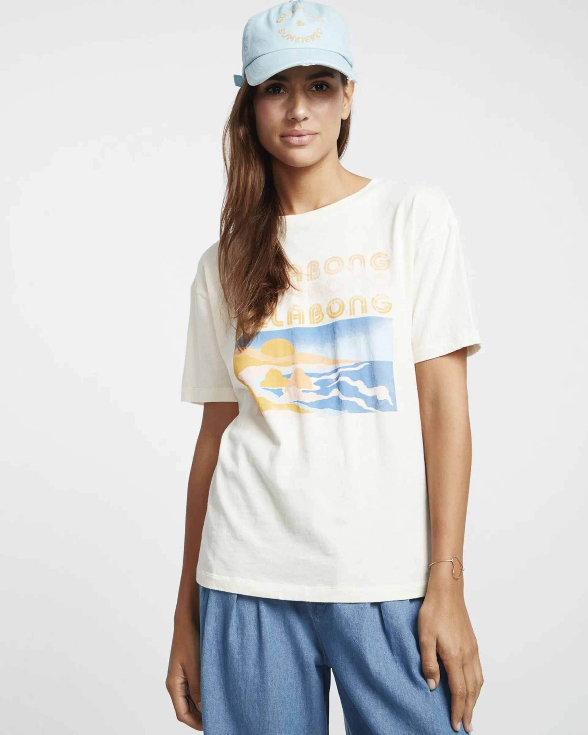 Billabong Coast Line Tee Short Sleeved in Salty Crystal
