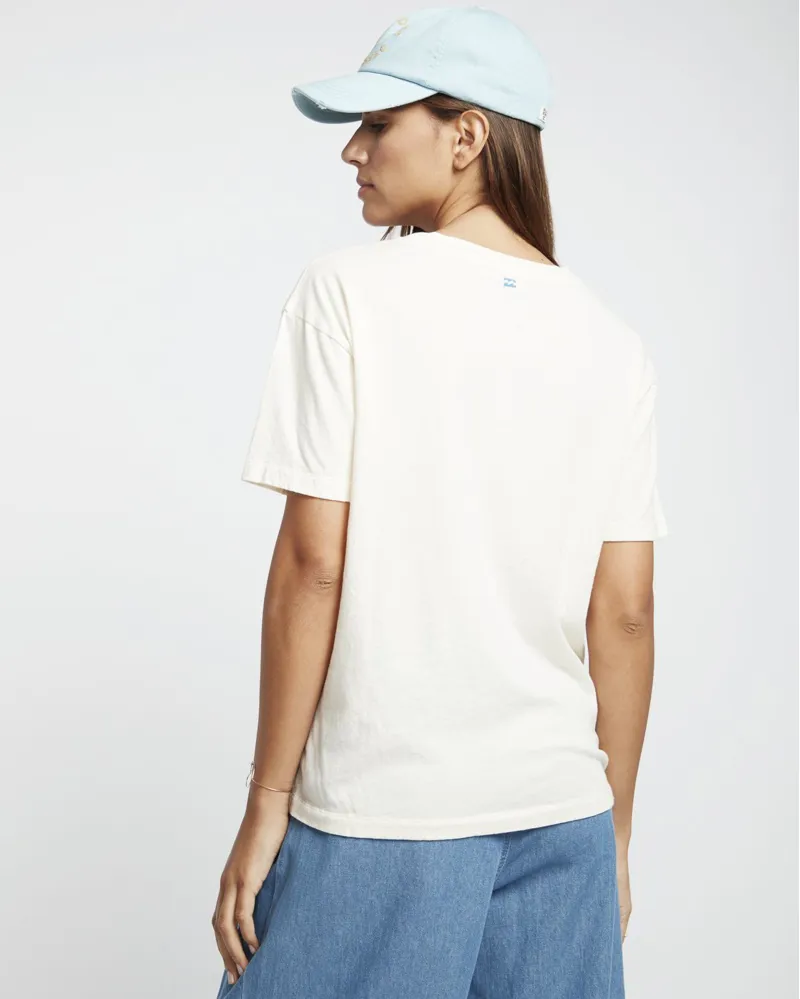 Billabong Coast Line Tee Short Sleeved in Salty Crystal-1