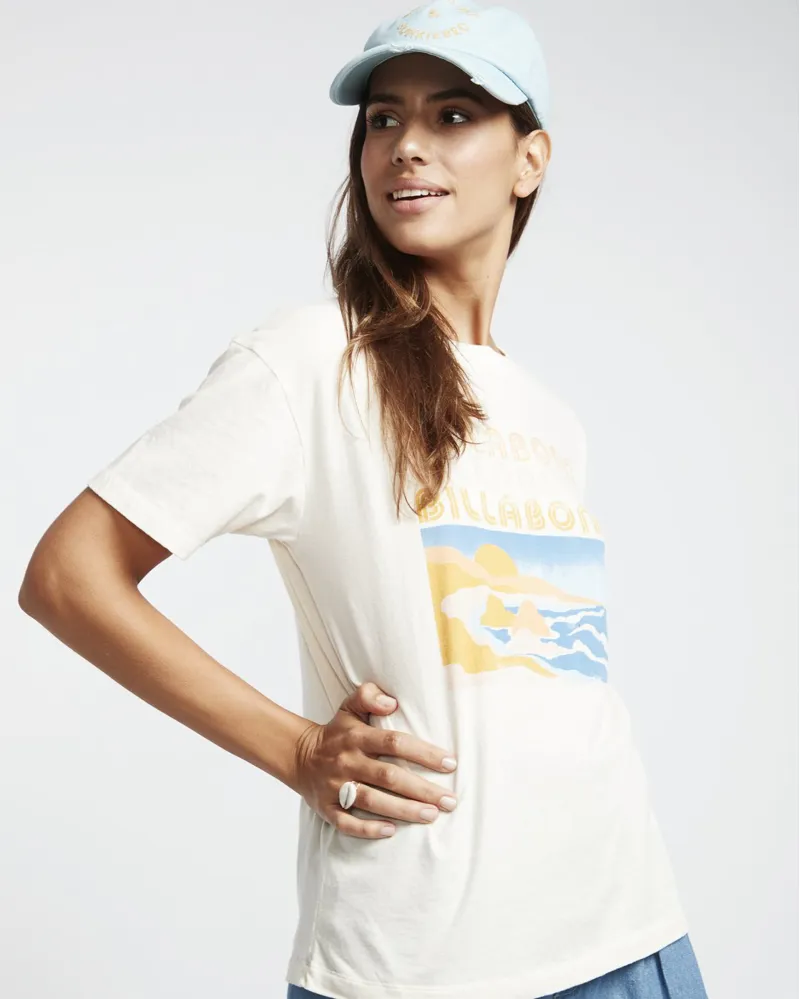 Billabong Coast Line Tee Short Sleeved in Salty Crystal-2
