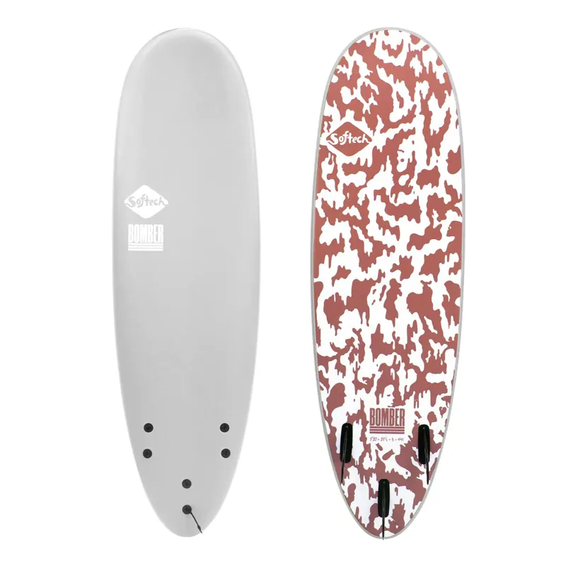 Softech Bomber FCS II 6ft 4inch Softboard Grey/Dusty Red