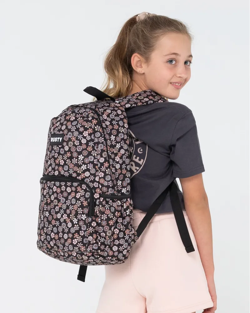 Rusty Indiana Backpack Black - Womens Floral Rucksack -4