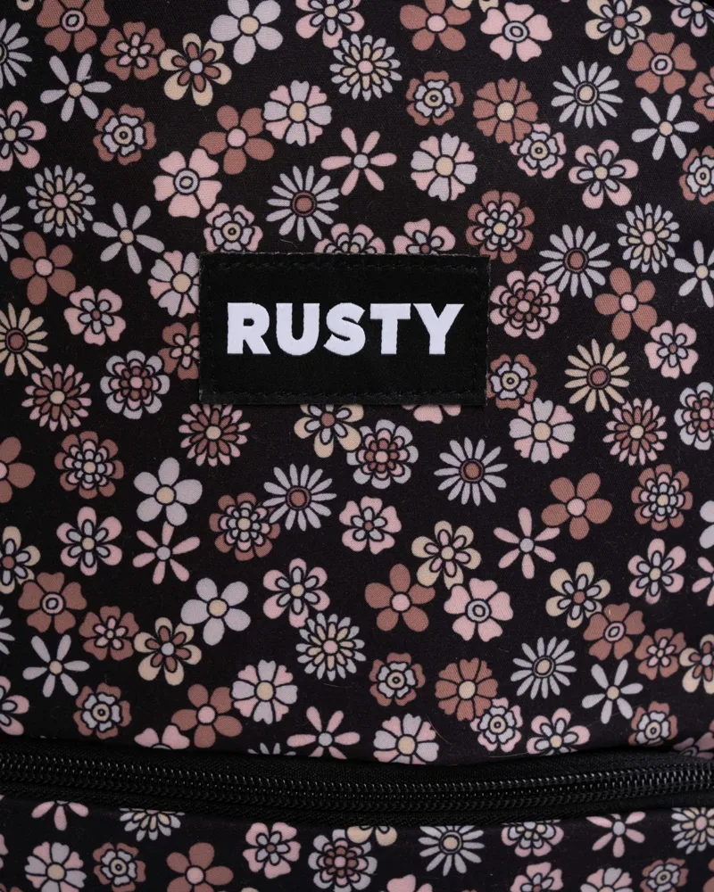 Rusty Indiana Backpack Black - Womens Floral Rucksack -3