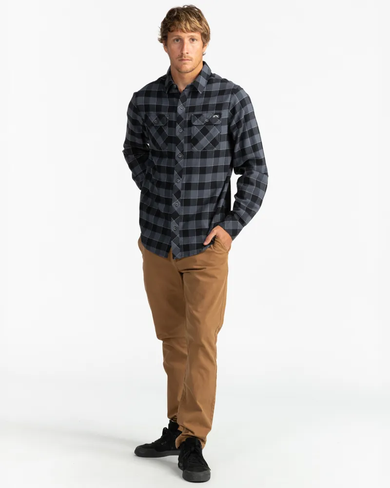 Billabong All Day Flannel Ls Shirt Black-4
