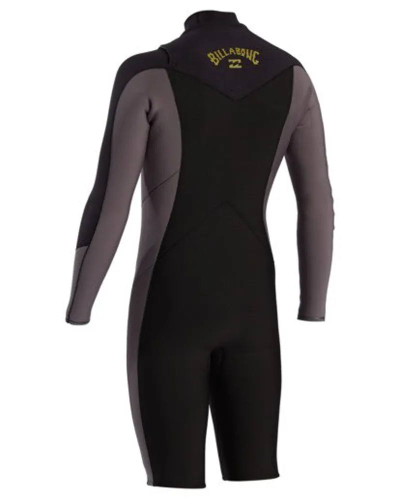 Billabong Absolute Chest Zip Long Sleeve Spring Suit in Charcoal-1