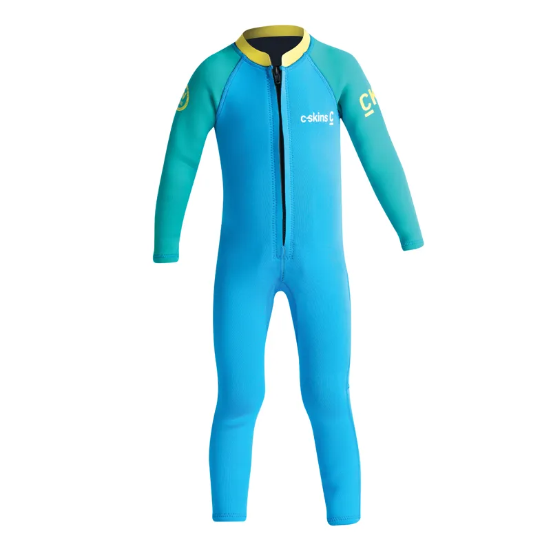 C-Skins C-KID Baby Steamer Wetsuit Cyan / Green / Aurora / Yellow