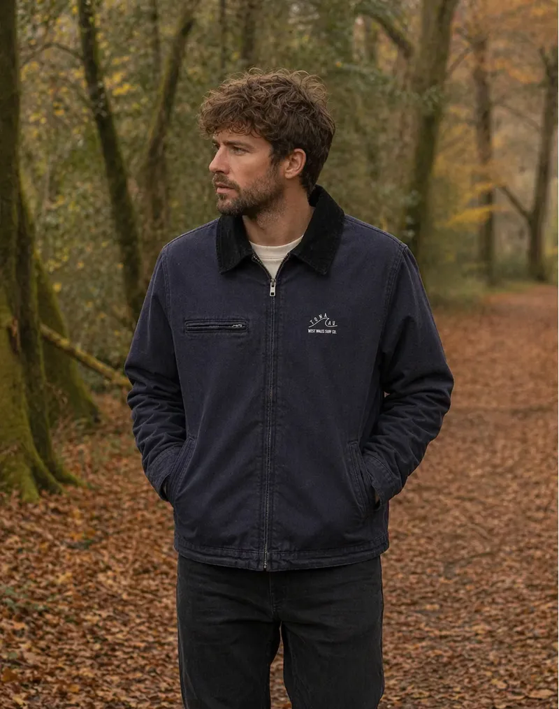 Tonnau Canvas Cord Jacket Ink Blue-1